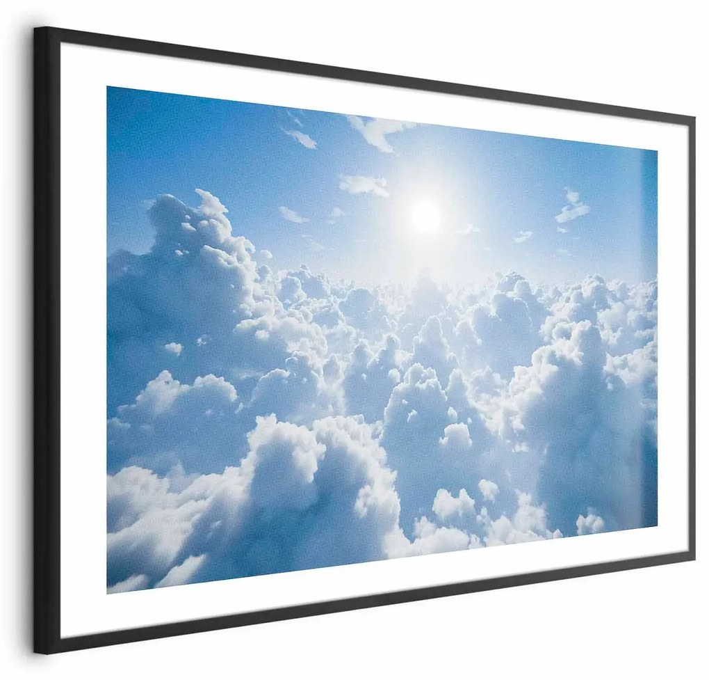 Plakat Niebiański spokój 30x21 cm z ramą czarną z marginesem ARTGEIST B