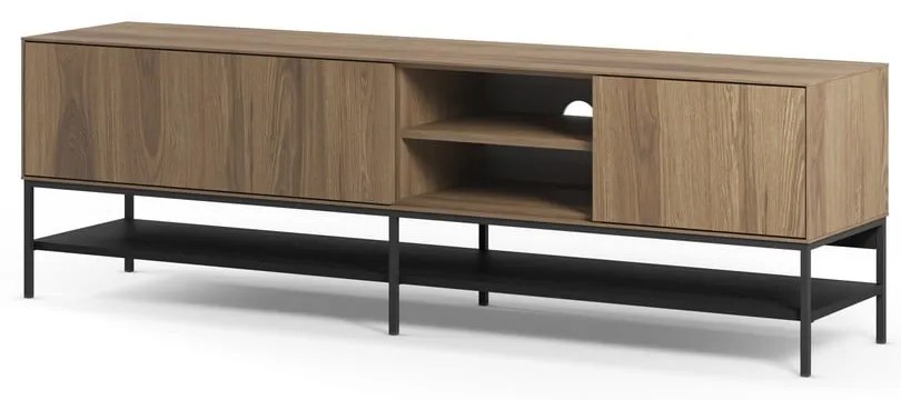 Szafka pod TV w dekorze dębu w naturalnym kolorze 180x55x35 cm Amira – Marckeric