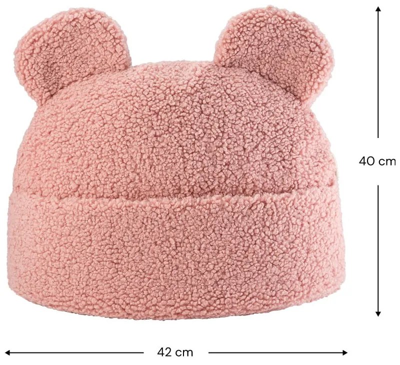 Różowa poduszka na sofę dziecięcą z materiału bouclé Teddy Pouch – Wigiwama
