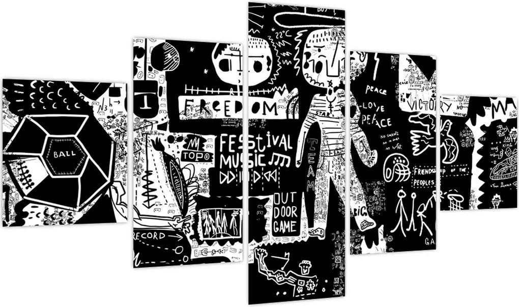 Obraz - Graffiti (125x70 cm)