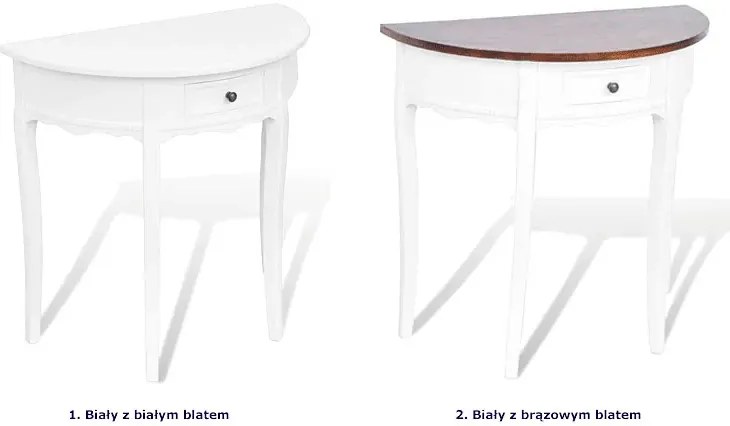 Stolik typu konsola z brązowym blatem A0-D35