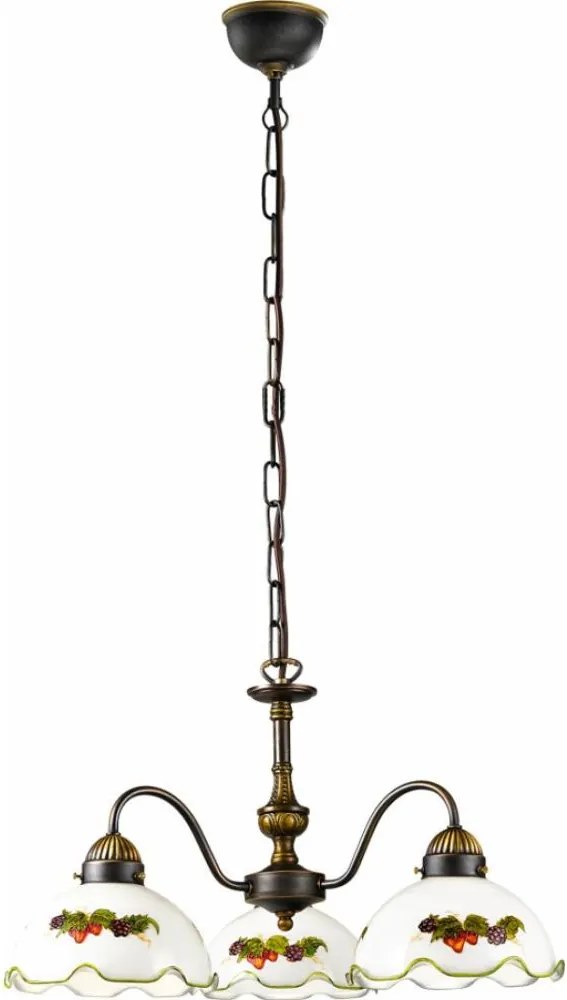 Kolarz 731.83.113 - Żyrandol na łańcuchu NONNA 3xE27/75W/230V wino/truskawka