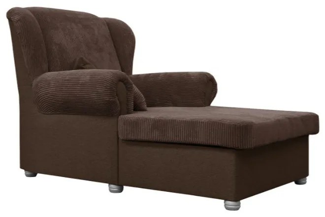 Ciemnobrązowy sztruksowy fotel Lord – Ropez