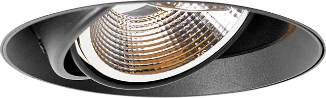 Nowoczesny reflektor wpuszczany czarny GU10 AR111 okrągły bez obramowania - Oneon