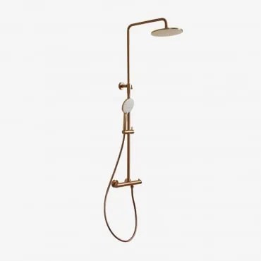 Termostatyczna Kolumna Prysznicowa Z Mosiądzu Orveta Róża Złota - Sklum