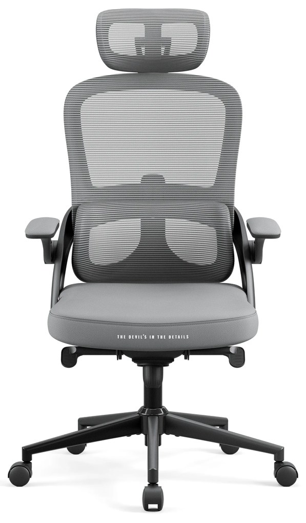 Fotel biurowy, ergonomiczny Diablo V-Light, szary