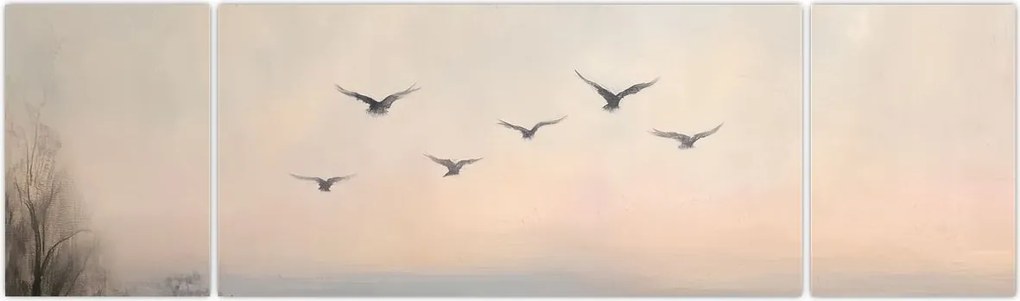 Obraz - Stado ptaków (170x50 cm)