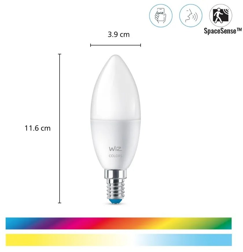 Inteligentna żarówka LED z gwintem E14, 5 W – WiZ