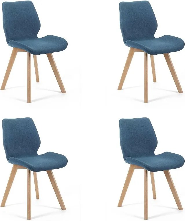 4x krzesło tapicerowane SJ.0159 Granatowe