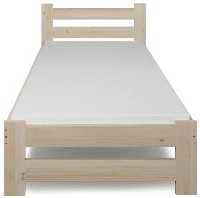 Pojedyncze łóżko drewniane z materacem 80x200 C9-M88