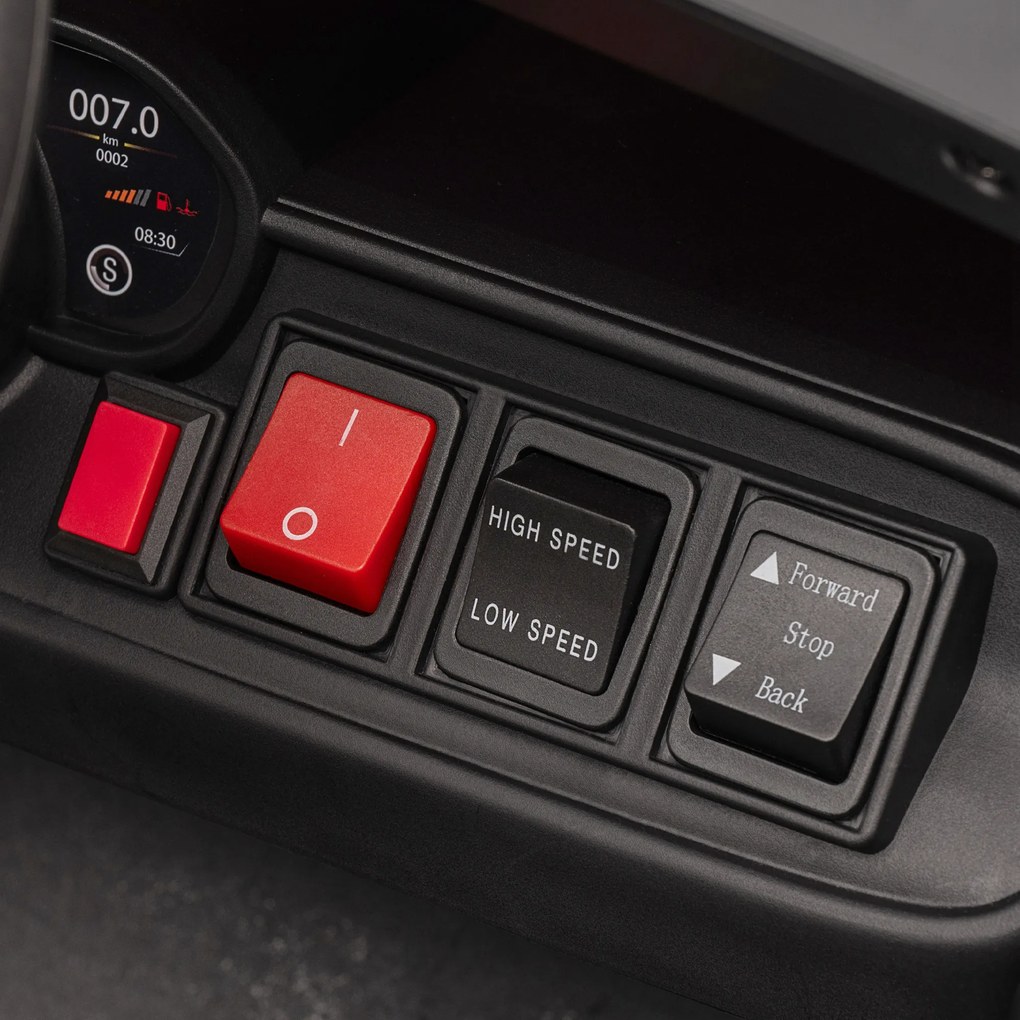 AIYAPLAY 12V Elektryczny samochód policyjny dla dzieci z pilotem, syrena, migające światło, muzyka i klakson, podwójne silniki, zawieszenie Biały | Aosom PL