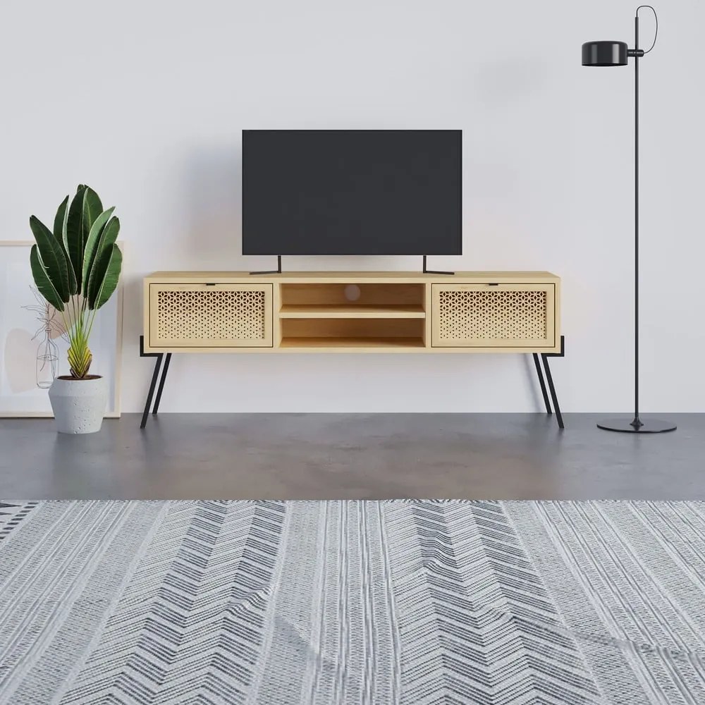 Szafka pod TV w dekorze dębu 140x51 cm Ecrin – Marckeric