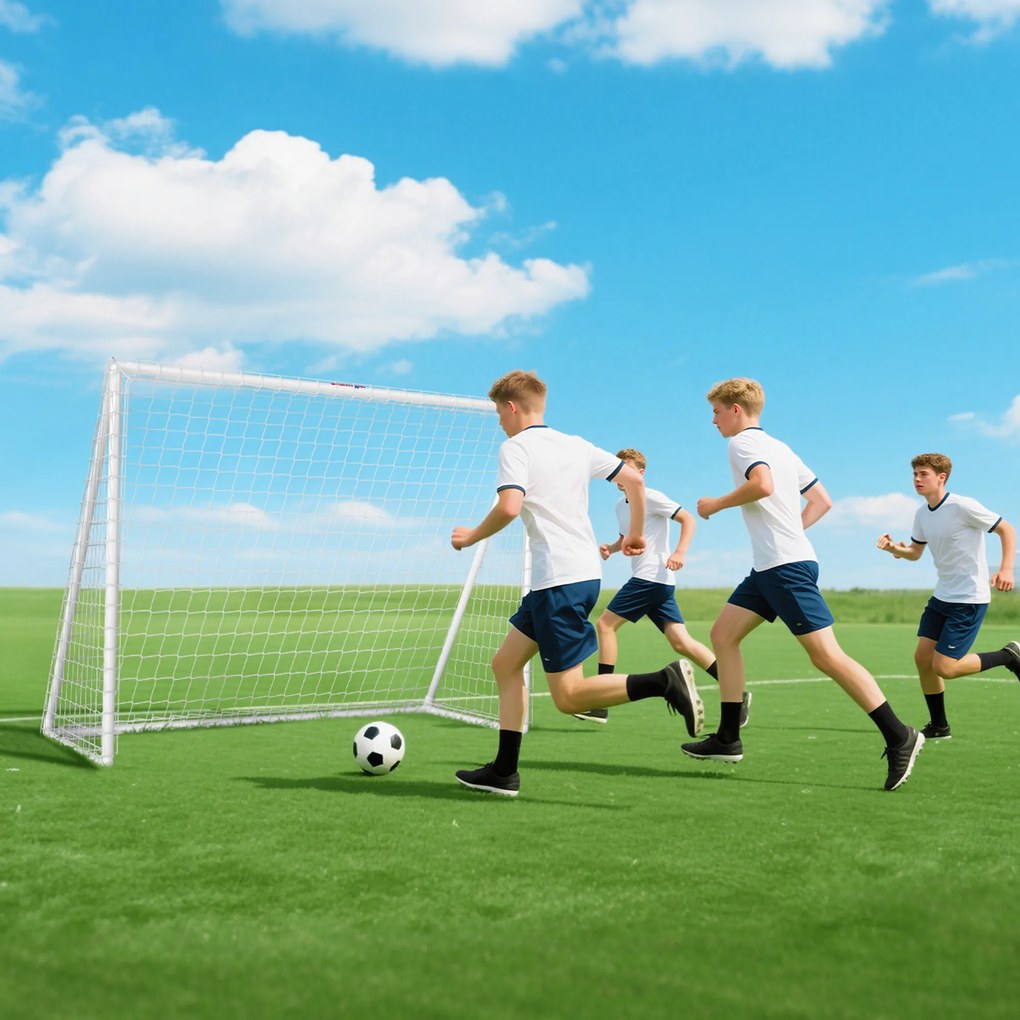 SPORTNOW Bramka 240×90×180 cm – wytrzymała siatka, rama z tworzywa, kotwy