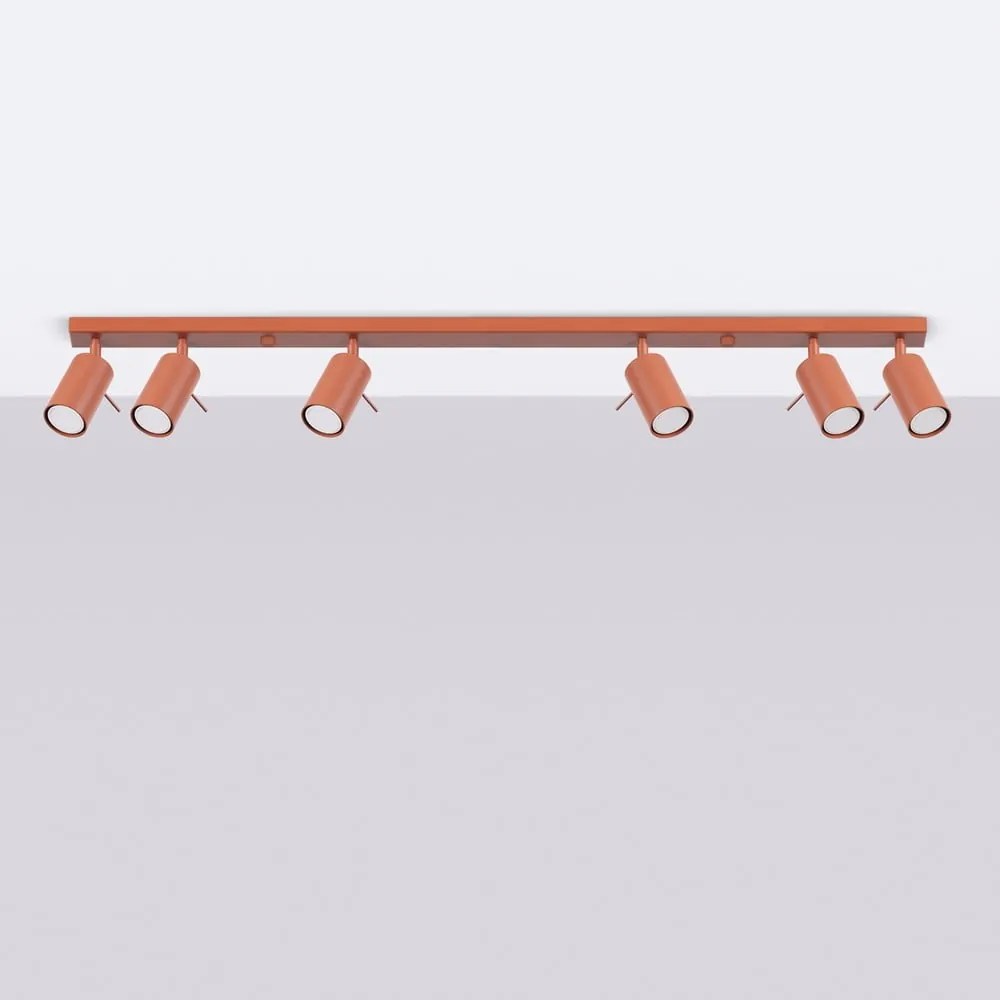 Ceglasta lampa punktowa 6x117 cm Etna – Sollux