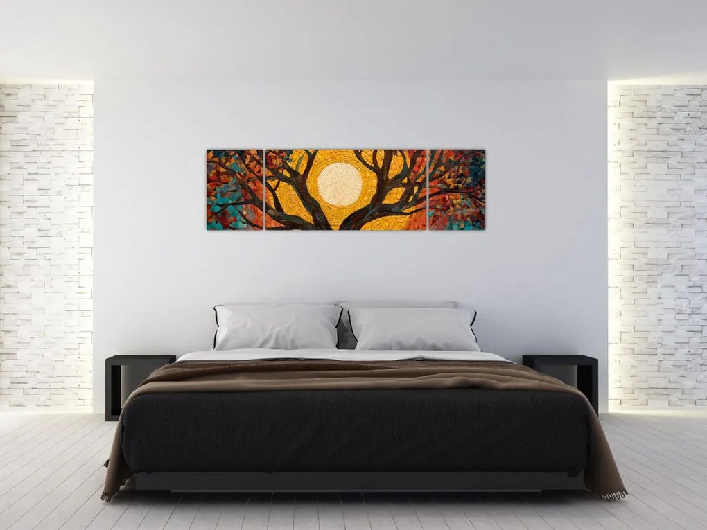 Obraz - Słońce w koronie drzewa życia (170x50 cm)