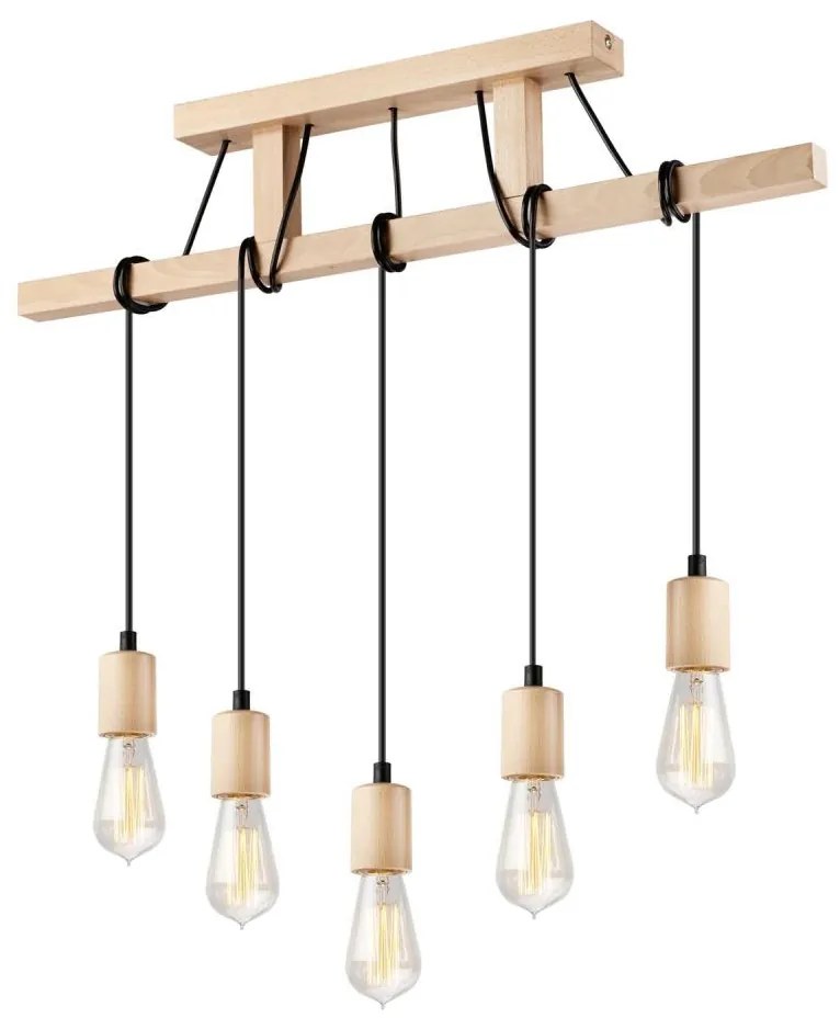 Lampa wisząca LEON 5xE27/60W/230V na linkach