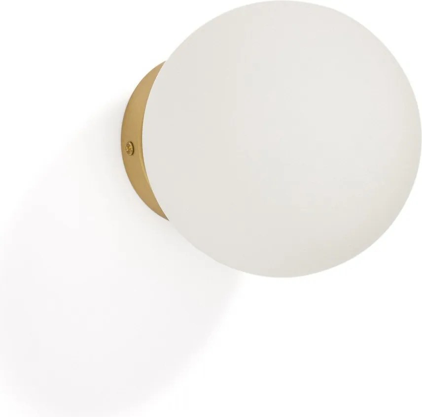 Kinkiet w biało-złotym kolorze ø 15 cm Brisia – Kave Home