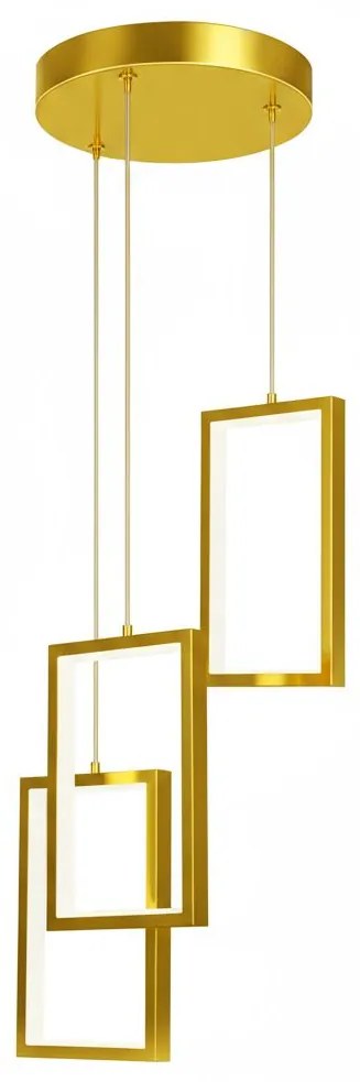 LAMPA SUFITOWA WISZĄCA LED LHJ088-3CP ZŁOTA