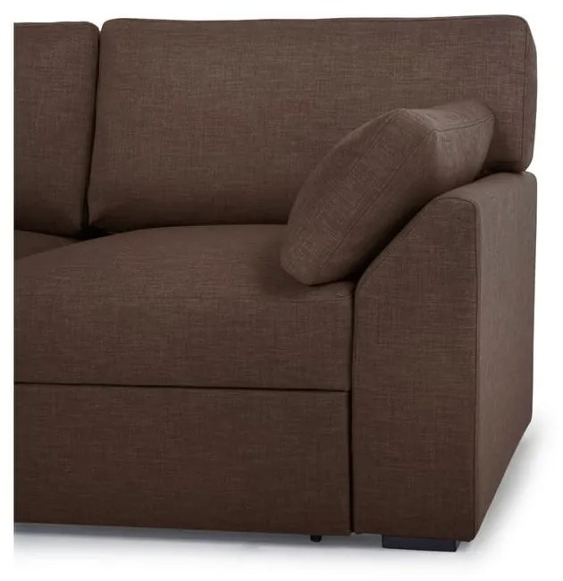 Brązowa rozkładana sofa 233 cm Janson – Scandic