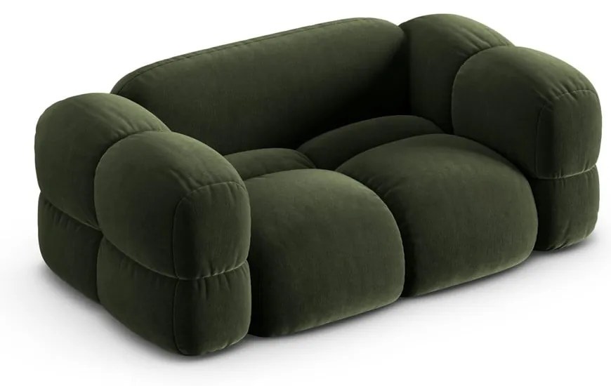 Zielona aksamitna sofa 180 cm Loretto – Cosmopolitan Design