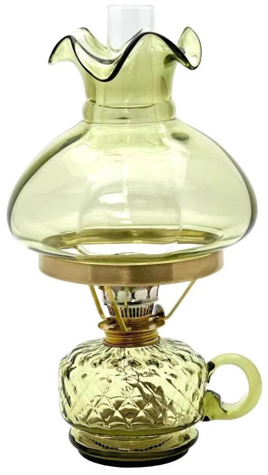 Lampa naftowa MONIKA 34 cm leśna zieleń krata