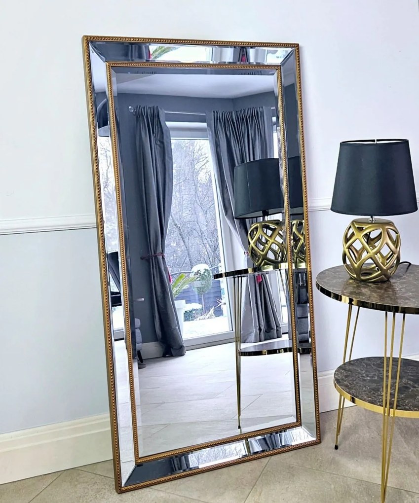 Lustro w lustrzanej ramie, kolor złoty 74x130cm