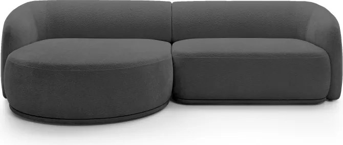 Narożnik NOBO Lewostronny system modułowy tkanina DressME 18 Szary