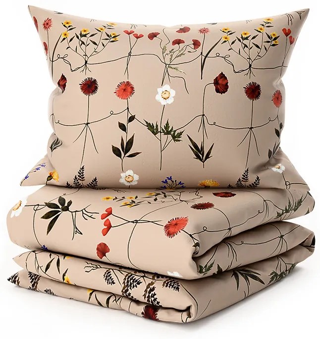 PrzytulneMieszkanie.pl PrzytulneMieszkanie.pl Pościel z mikropluszu HERBAR beżowa Rozmiar pościeli: 2 szt 70 x 90 cm | 200 x 220 cm