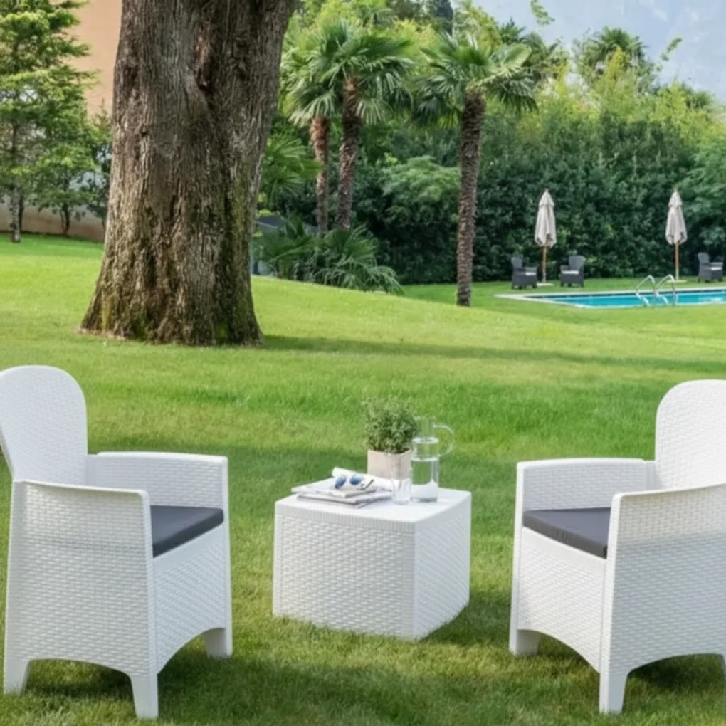 I.P.A.E-Progarden Zestaw ogrodowy TREE, 3-częściowy, biała