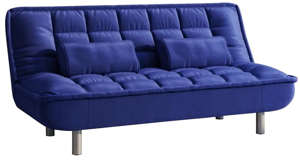 Kanapa rozkładana MISHAN z tkaniny - Kolor: niebieski