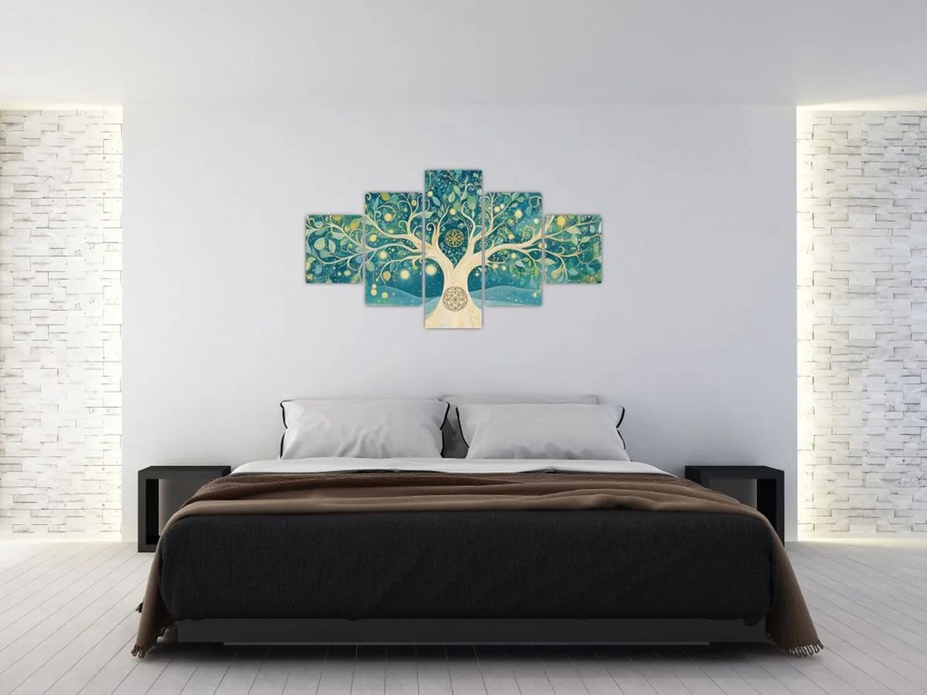 Obraz – Magiczne drzewo ze spiralami (125x70 cm)