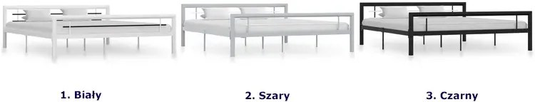 Czarne metalowe łóżko 180x200 cm R1-W84