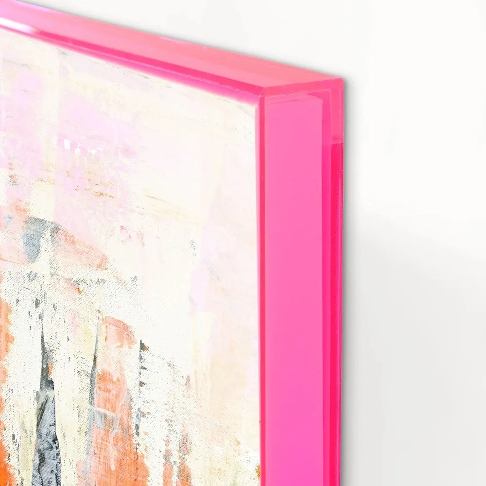 Obrazy drukowane z ręcznie malowanymi elementami na płótnie z ramą w zestawie 2 szt. 41,5x41,5 cm New Age Pink – Malerifabrikken