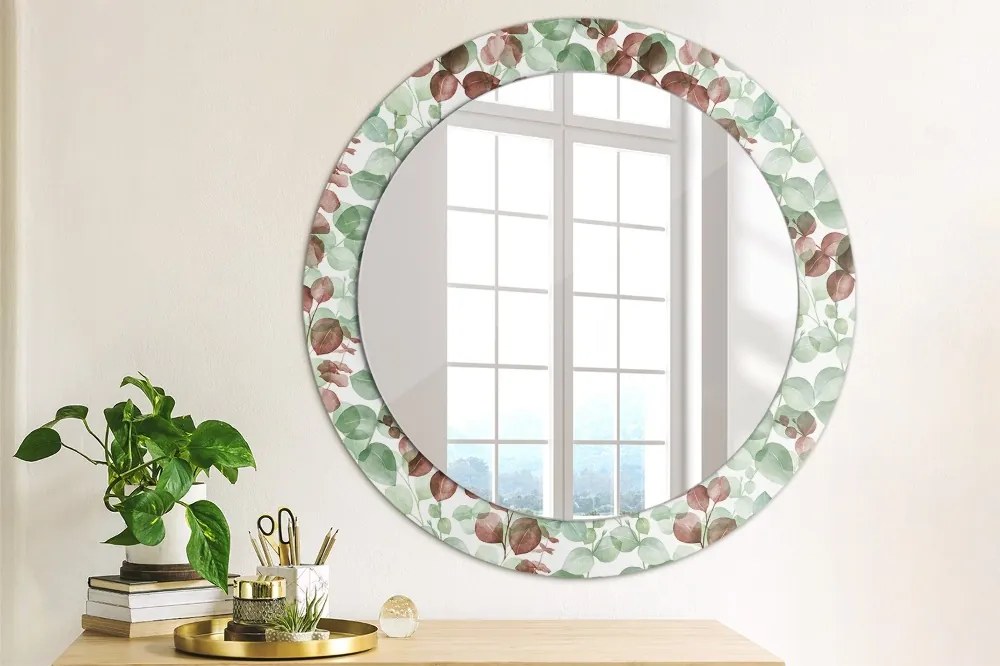 Lustro dekoracyjne okrągłe Eucaliptus
