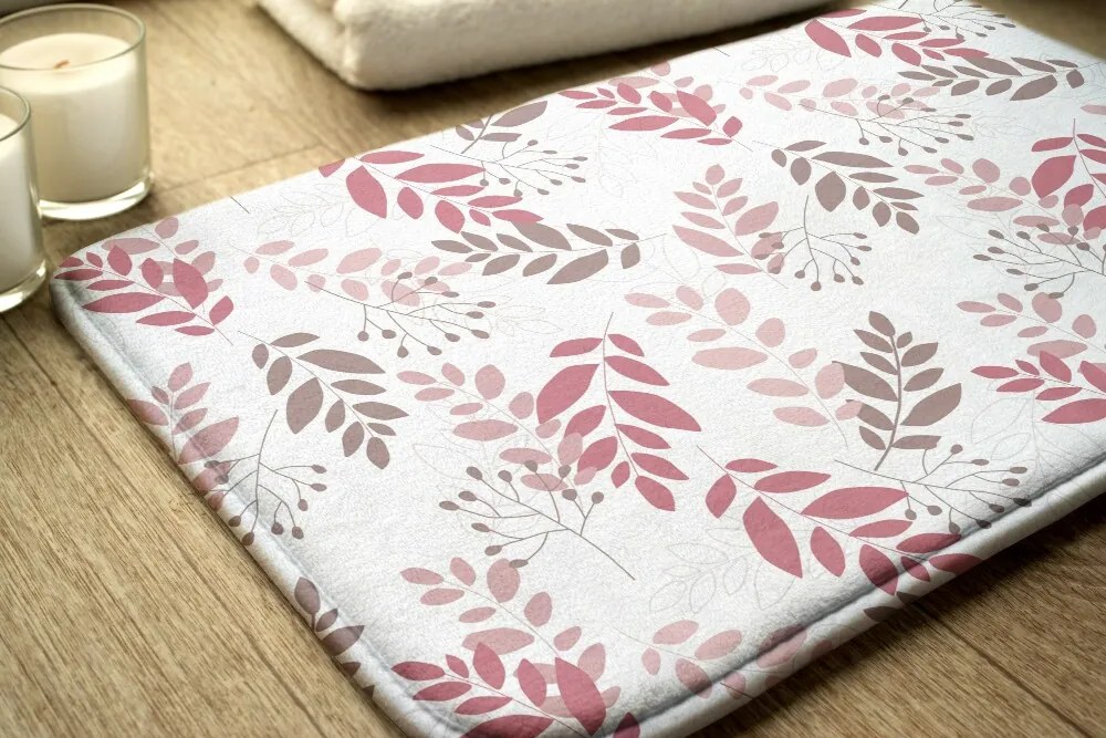 Dywanik do łazienki Dywanik do łazienki Liście wzór