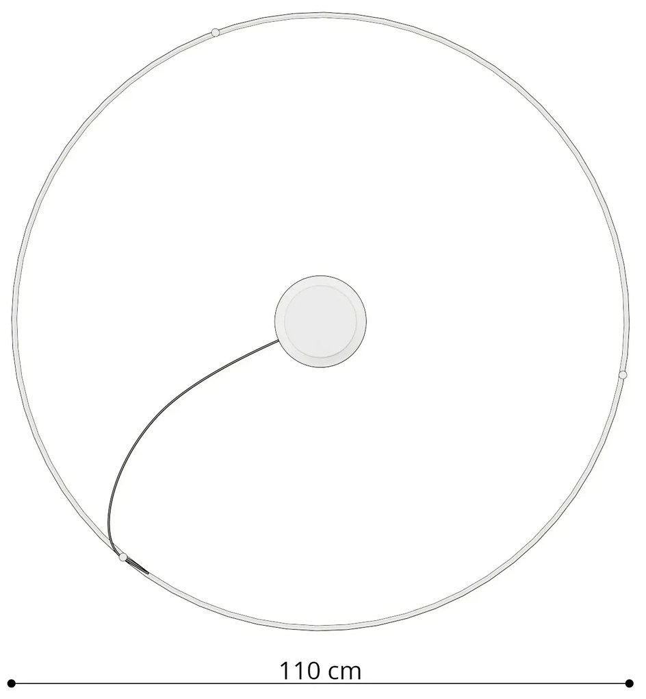 Biała lampa wisząca pierścieniowa M9-B47