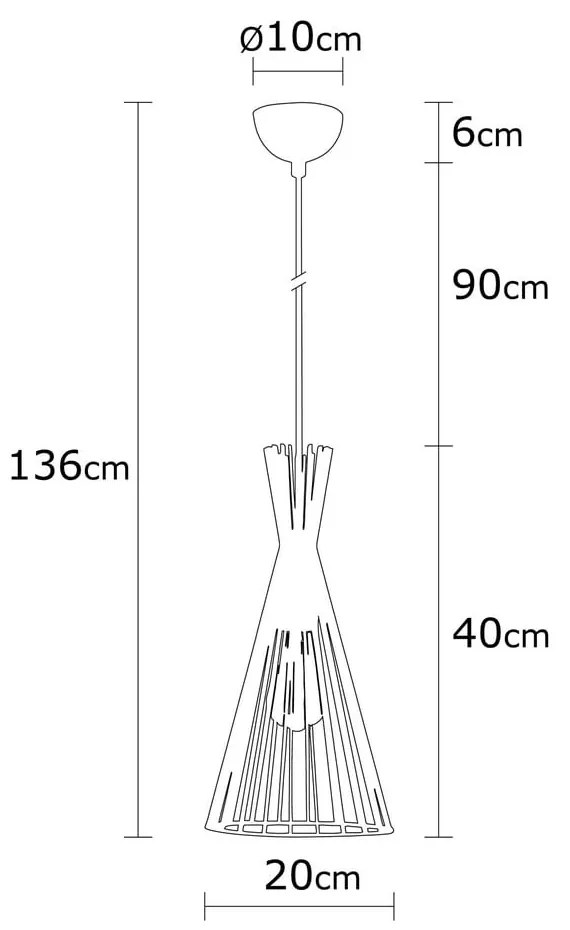 Lampa wisząca w kolorze złota z metalowym kloszem ø 20 cm Mezopotamya – Opviq lights