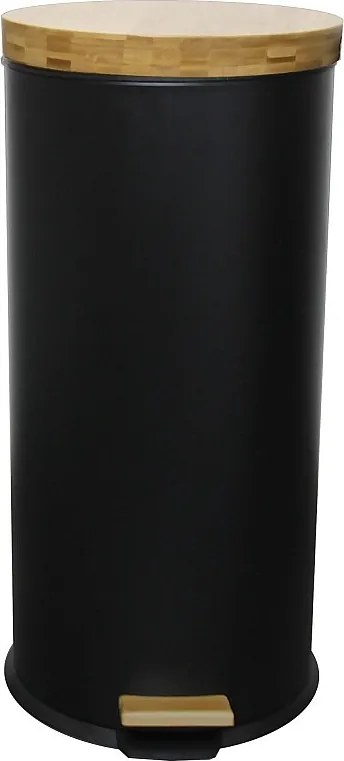 Kosz na Śmieci z Pedałem Inox FOREST czarny 30L