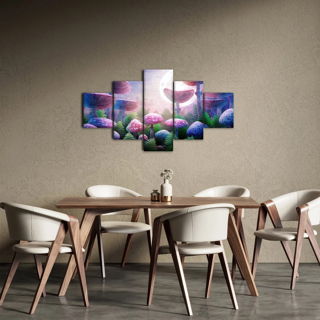 Obraz - Grzyby w pełni księżyca, grafika (125x70 cm)