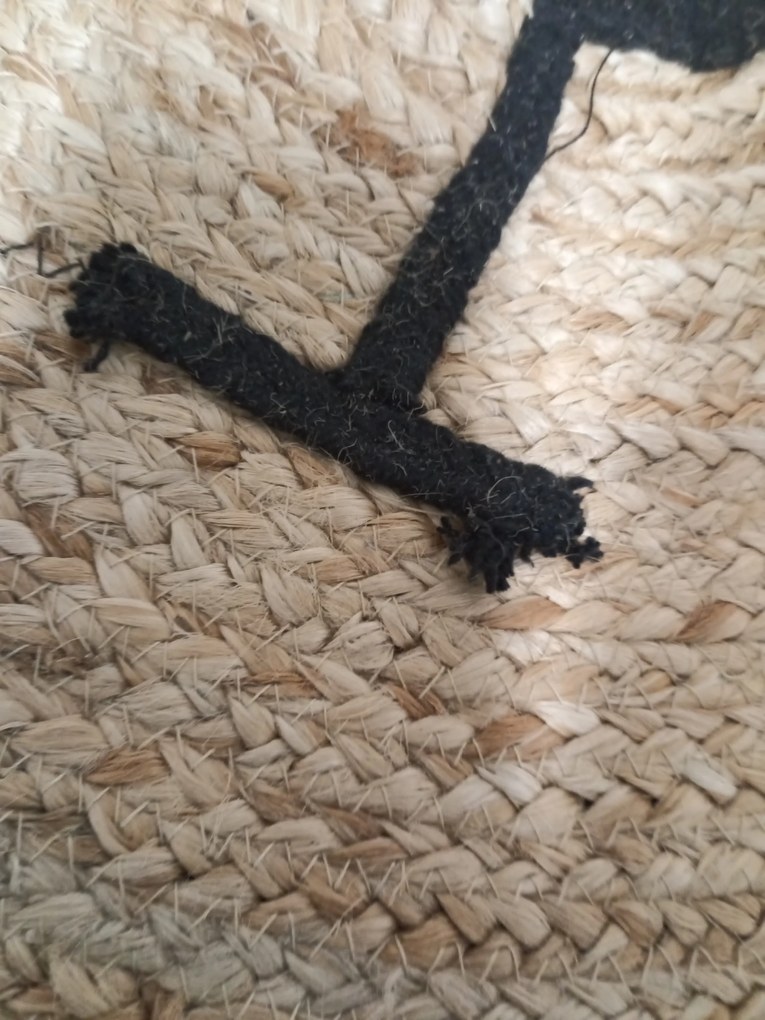 PROMOCJA Dziecięcy dywanik jutowy BEAR HEAD 100 cm II. jakość