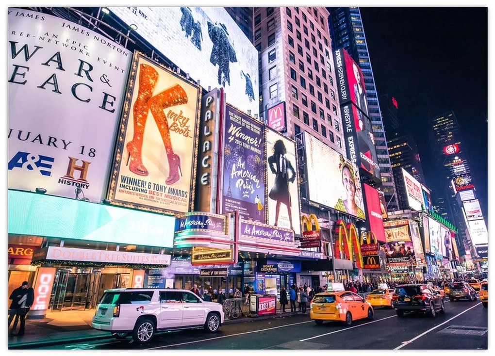 Obraz na szkle - New York Theater District (70x50 cm)