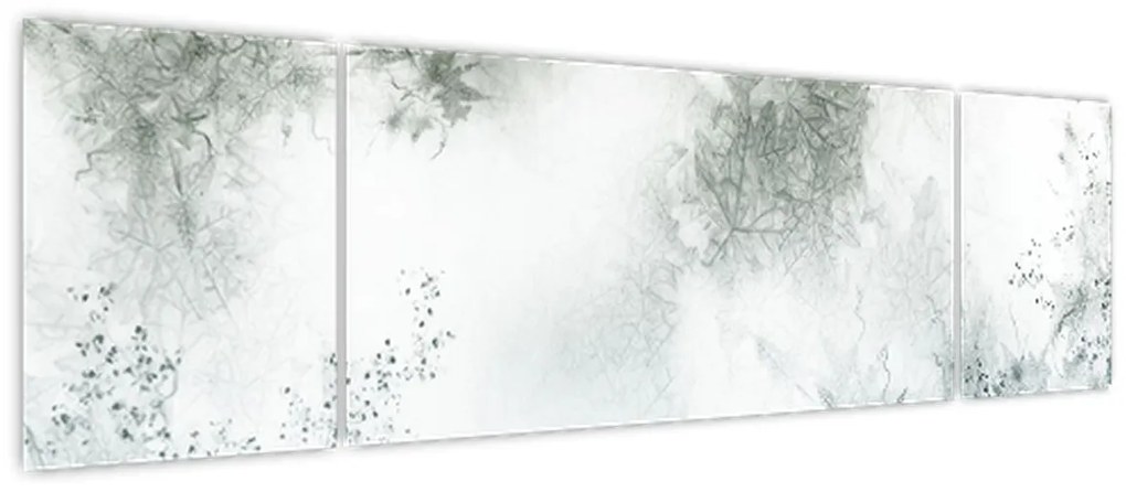 Obraz abstracji liści (170x50 cm)