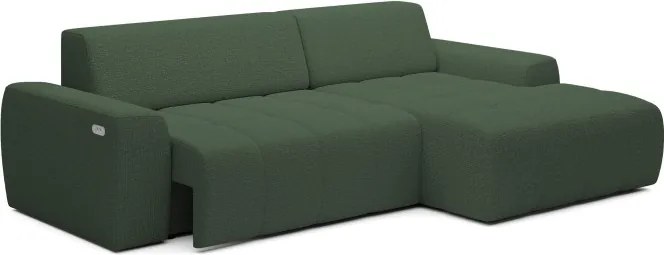 Narożnik SAVIO Prawostronny z Elektryczną Regulacją wolnostojący tkanina KANSAS 22 Zielony WERSAL