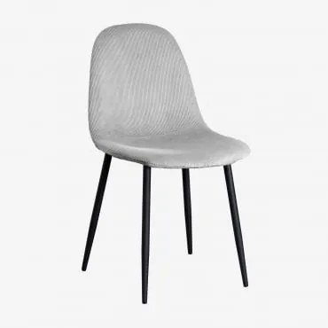 Tapicerowane Krzesło Jadalniane Glamm Negro & Sztruksu Mink Grey & Pana - Sklum