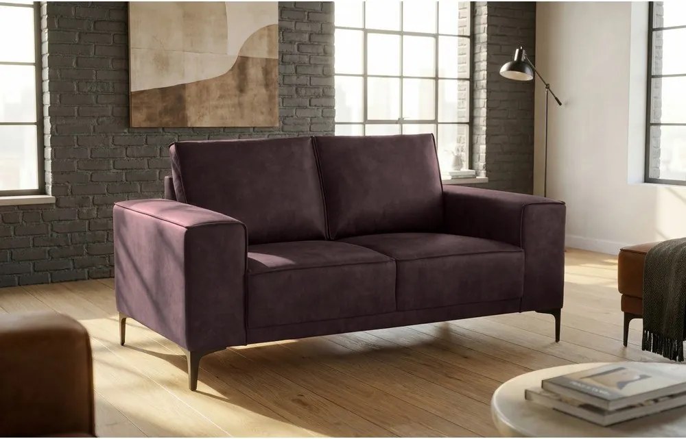 Brązowa sofa z imitacji skóry 164 cm Copenhagen – Scandic