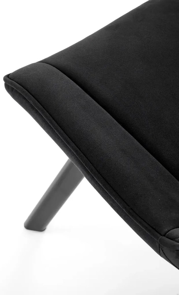 Krzesło tapicerowane K520 VELVET czarne obracane HALMAR