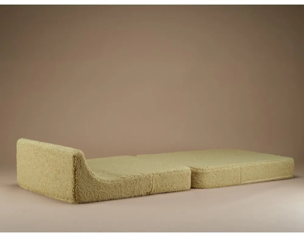 Zielony fotel dziecięcy z materiału bouclé Flipster – Wigiwama