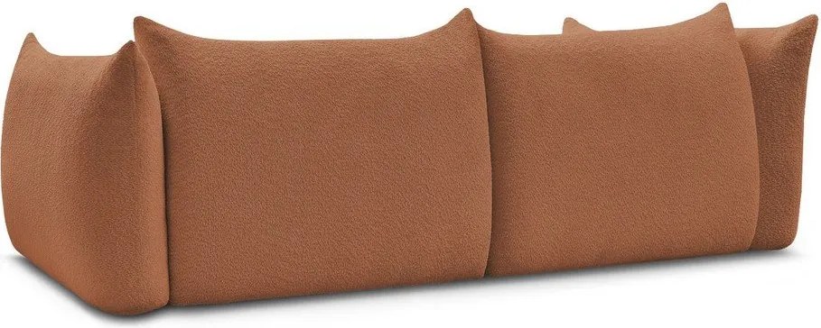 Pomarańczowa sofa z materiału bouclé 286 cm Azra – Bobochic Paris