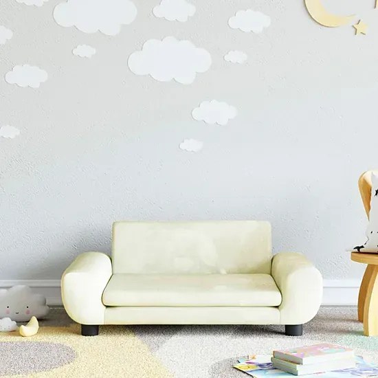 Kremowa sofa dziecięca na nóżkach - Zova