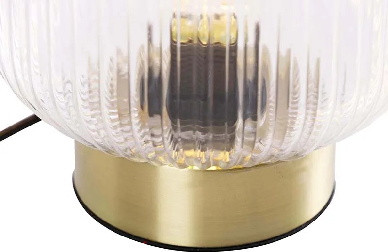 Lampa stołowa art deco mosiądz - Karel